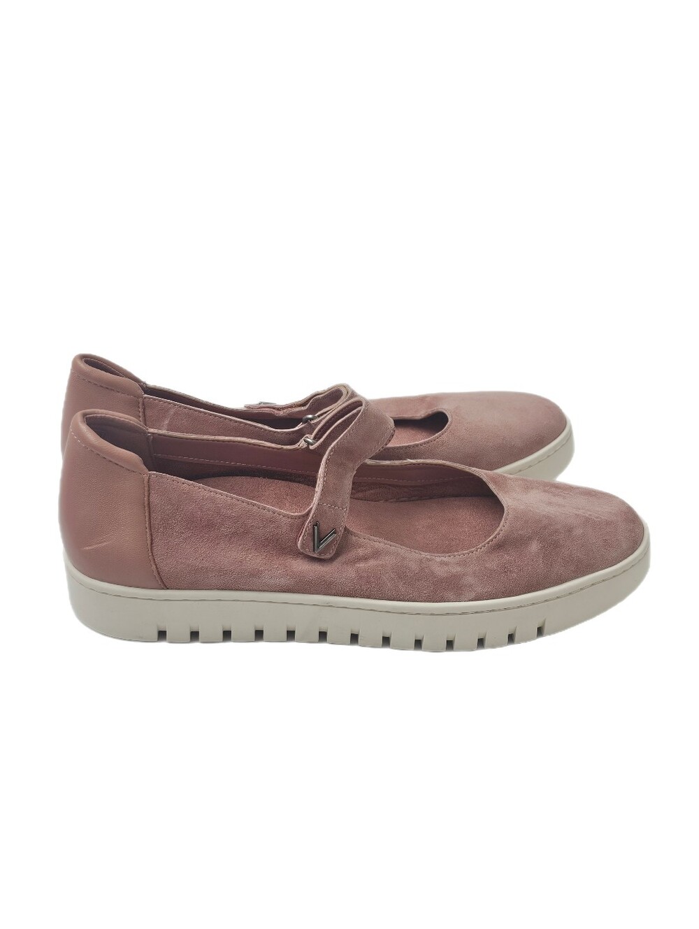 Vionic Uptown Suede Mary Jane Flats Cinder Rose Pink Womens 11 NWOB Arch Support